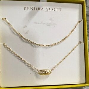 Kendra Scott Gold Double Layer Filigree Pendant Necklace